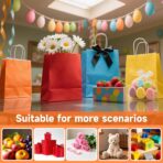 METAPRINT 24 Pcs Rainbow Paper Gift Bags with Handles in Bulk, 5.8x3.2x8.25 inch Small Kraft Paper Bags for Birthdays, Party Favors, Wedding (6 Colors) - Image 7