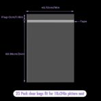 Frametory, 25 Pack 18 3/8" x 24 1/8" Acid-Free Clear Plastic Bags, Self Seal Crystal Photo Sleeves for 18X24 Art Prints, Pictures & Framing Mat Mattes - Image 3