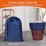 Polecasa Extra Heavy Duty Large Laundry Bag with Sturdy Handles and Drawstring Closure, 28 x 36 inches Durable Storage Bags for Basket, Hamper, College, Dorm, Travel, Navy - Image 4