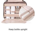 BAGSMART Large Toiletry Bag Travel Bag with Hanging Hook, Water-resistant Makeup Cosmetic Bag Travel Organizer for Accessories, Shampoo, Full Sized Container, Toiletries - Image 4