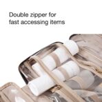 BAGSMART Large Toiletry Bag Travel Bag with Hanging Hook, Water-resistant Makeup Cosmetic Bag Travel Organizer for Accessories, Shampoo, Full Sized Container, Toiletries - Image 5