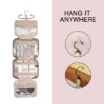 BAGSMART Large Toiletry Bag Travel Bag with Hanging Hook, Water-resistant Makeup Cosmetic Bag Travel Organizer for Accessories, Shampoo, Full Sized Container, Toiletries - Image 6