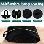 Shoe Bags for Travel - Set of 3 Pack Large Capacity Oxford Fabric Shoe Bags, Multi-Functional Dust-Proof and Waterproof Men & Women Travel Shoe Bag(Black) - Image 4