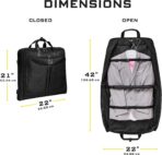 Premium Suit Garment Bag Carry On - Hangs 4 Suits - Travel & Business with Shoulder Strap and Laptop Compartment - Image 6