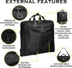 Premium Suit Garment Bag Carry On - Hangs 4 Suits - Travel & Business with Shoulder Strap and Laptop Compartment - Image 9