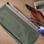 Vaguelly Waterproof Large Capacity Tool Bag with Zipper Pouch, Creative Sundries Organizer Handheld Toolkit Pouch for Hardware and Small Parts Storage in Military Green - Image 9