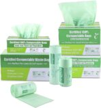 Compost Bags, Compostable Trash Bags 2.6 Gallon Compostable Bags 100 Count Small Compost Bags for Countertop bin Extra Thick 0.71 Mil. ASTM D6400 Certified By BPI and TÜV AUSTRIA - Image 9