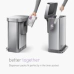simplehuman Code J 100 Count, Dispenser Pack Custom Fit Liners, Drawstring Trash Bags, 30-45 Liter / 8-12 Gallon, White - Image 7