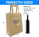 Reli. 110 Pack | 10"x5"x13" | Paper Thank You Bags w/Handles | Brown Paper Bags, Printed | Small Thank You Giftbag for Guests | Gifts, Wedding, Merchandise, Small Business - Image 3