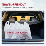 Soeos 70 Count Thank You Plastic Bags (11.5" x 6.5" x 21") Reusable White Shopping Bag with Handles for Grocery, Convenience Store, Restaurant, Supermarket, To Go & Takeout (Made in US) - Image 6