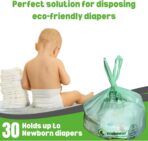 2.6 Gallon 100% Compostable Bags Handle Tie (110 Bags) Small Disposable Compost Trash Bags Food Scrap Garbage Bags US BPI Certified TUV OK Compost Home Certified Meeting ASTM D6400 (110 ct.) - Image 9