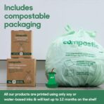 Compostic Home Compostable Trash Bags, 2.99 Gallon Small Kitchen Rubbish Bags, Extra Strong & Quickly Breaks Down, 100 Count - Image 7