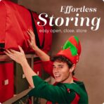 Handy Laundry, Rolling Tree Storage Bag - Storage for 9-Foot Artificial Christmas Holiday Tree. Zippered Bag, Carry Handles & Wheels for Easy Transport. Protects Against Dust, Insects, Moisture, RED - Image 7