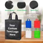 Custom Bags 100 pcs, Non-woven Tote Bags with Text, Pictures, Reusable Tote Bag in Full Color Printing, Perfect for Grocery Shopping, Gift Wrapping & Business Promotion - Image 4