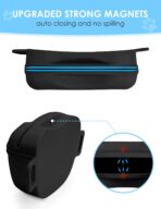 Dog Treat Pouch with Training Clicker, Upgrade Stronger Magnetic Closure to Avoid Spilling, 1.67 Cup Silicone Treat Bag Fanny Pack with Waist Belt for Pet Training Walking (Black) - Image 5