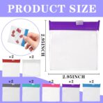Reusable Pill Pouches with Slide Lock,14 Piece Zippered Pill Bags for Travel Organizer Medicine Qtips and Small Items Translucent Portable Set in 7 Colors - Image 3
