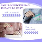 Reusable Pill Pouches with Slide Lock,14 Piece Zippered Pill Bags for Travel Organizer Medicine Qtips and Small Items Translucent Portable Set in 7 Colors - Image 5