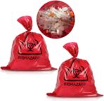 5 Pack Biohazard Bags Heavy Duty Thick Autoclavable Infectious Waste Bag Red Polypropylene Puncture Resistant 20 Gallon Biohazard Safety Bags Disposable Laboratory Sample Specimen Bag - Image 7
