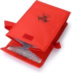 QWORK Medical Specimen Transport Bag, 4 Pack, Bio Transport, 6.75" x 10" x 5.75", Red - Image 4