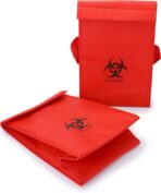 QWORK Medical Specimen Transport Bag, 4 Pack, Bio Transport, 6.75" x 10" x 5.75", Red - Image 5