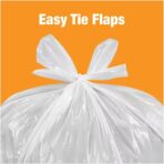 55 Gallon Clear Flap Tie Drum Liner, Heavy-Duty 1.7 Mil Thick Trash Bags, 40 Count (CAN NOT SHIP TO WA, NJ STATE) - Image 3