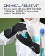 PACIFIC PPE Chemical Resistant Gloves, Heavy Duty Industrial Rubber Gloves, Resist Acid, Alkali and Oil, 12.6", Medium - Image 3