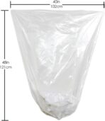 TYPLASTICS 40-45 Gallon Clear Trash Can Liners - 40" x 48" – High Density Garbage Bags - Case of 250 – Multipurpose for Office, Outdoor, Recycling, Industrial and Commercial - Image 3