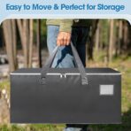 Three-layer Reinforced Moving Bags, 6 Pack Extra Large 93L 60lb Heavy Duty Moving Totes with Strong Zippers & Handles, Easy Open Lids, Water-Resistant, Storage Totes, Fold Flat - Image 7