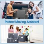 Three-layer Reinforced Moving Bags, 6 Pack Extra Large 93L 60lb Heavy Duty Moving Totes with Strong Zippers & Handles, Easy Open Lids, Water-Resistant, Storage Totes, Fold Flat - Image 8