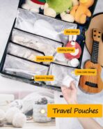 SUNEE Multisize Mesh Zipper Pouches (Black, 21 Packs), Water-Resistant Zip Bag for School Office Supplies, Puzzles & Games Organizing Storage - Image 6