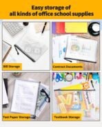 SUNEE Multisize Mesh Zipper Pouches (Black, 21 Packs), Water-Resistant Zip Bag for School Office Supplies, Puzzles & Games Organizing Storage - Image 7