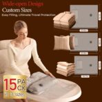 Vacuum Bags for Travel with Rechargeable air Pump, Carry-on Size Compression Packing Bags for Luggage and Suitcase, Space Saver for Clothes and Clothing 15 Combo Travel Size - Image 4