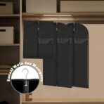 Garment Bags for Hanging Clothes, 45'' Suit Bag Cover for Storage and Travel, Dress Bags for Gowns Long (Black) - Image 6