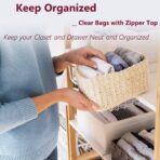 Large Plastic Bags With Zipper Top,5 Gallon,18" x 24",10 Pack,Extra Large Storage Packaging for Clothes,Travel, Moving, Large Reusable Bags,Heavy-Duty,BPA-Free, 2.36-mil Thick Clear - Image 6