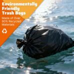 55-60 Gallon Trash Bags 120 Count, 21 Micron HDPE, Durable & Tear-Resistant Trash Can Liners, Suitable for 55-60 Gallon Trash Can, Garbage Bags for Packing Leaves, Kitchen Waste & Household Waste - Image 5