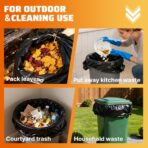 55-60 Gallon Trash Bags 120 Count, 21 Micron HDPE, Durable & Tear-Resistant Trash Can Liners, Suitable for 55-60 Gallon Trash Can, Garbage Bags for Packing Leaves, Kitchen Waste & Household Waste - Image 6
