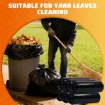 55-60 Gallon Trash Bags 120 Count, 21 Micron HDPE, Durable & Tear-Resistant Trash Can Liners, Suitable for 55-60 Gallon Trash Can, Garbage Bags for Packing Leaves, Kitchen Waste & Household Waste - Image 7