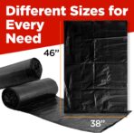 Toughbag 40-45 Gallon Trash Bags Heavy Duty (100 Count) - 39, 40, 42, 44 Gallon Trash Bags for Contractors, Commercial, Home, Kitchen - Made in USA - Image 3