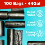 Toughbag 40-45 Gallon Trash Bags Heavy Duty (100 Count) - 39, 40, 42, 44 Gallon Trash Bags for Contractors, Commercial, Home, Kitchen - Made in USA - Image 4