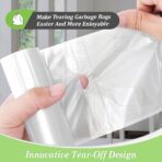 Teivio Small Trash Bags 4 Gallon 200 Counts Garbage Bags, Bathroom Trash Can Bin Liners, Small Plastic Bags for home office kitchen, fit 12-15 Liter, 3,3.5,4.5 Gal, Clear - Image 4