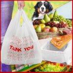 TashiBox Shopping Bags/Thank You Bags/Reusable and Disposable Grocery Bag - Measures 11.5"" X 6.25"" X 21"", 15mic, 0.6 Mil (308)", transparent (Bag-308) - Image 7