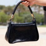 Semetall 2Pcs PU Leather Handbag Handles, Braided Replacement Purse Straps With Gold Spring Buckle for DIY Making, Black and Brown, 11.8" - Image 4