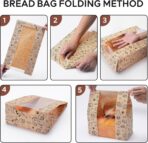 24PCS Paper Bread Bags for Homemade Bread and Sourdough, Clear Window Bakery Bags for Storage and Gifting, 50% Thicker Kraft Material, Includes Sealing Stickers - Image 5