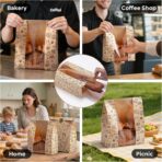 24PCS Paper Bread Bags for Homemade Bread and Sourdough, Clear Window Bakery Bags for Storage and Gifting, 50% Thicker Kraft Material, Includes Sealing Stickers - Image 6