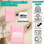 【100】Custom Plastic Bags with Logo, Personalized Plastic Gift Bags suitable for small businesses, clothing stores, and supermarkets, Premium Bags with Handles – Wholesale Discounts - Image 3