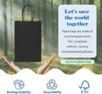 GSSUSA Kraft Paper Gift Bags 5.25x3.75x8'' 20 Pcs, Black Paper Bags with Handles, Bulk Kraft Gift Bag for Shopping, Craft, Grocery, Party, Retail, Lunch, Business, Wedding, Merchandise, Boutique - Image 5