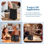 GSSUSA Kraft Paper Gift Bags 5.25x3.75x8'' 20 Pcs, Black Paper Bags with Handles, Bulk Kraft Gift Bag for Shopping, Craft, Grocery, Party, Retail, Lunch, Business, Wedding, Merchandise, Boutique - Image 10