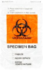 Specimen Biohazard Bags with Extra Pocket 6"x9" (Qty 100 bags) by BioRx Sponix - Image 4