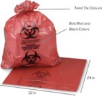 McKesson Biohazard Bags, 10 to 15 gal [250 Count] Hazardous Infectious Waste Bag, Medical Hospital Grade, Red - Image 6