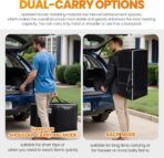 Heavy-Duty & Extra Capacity Moving Bags with Backpack Straps, Storage Totes with Double Zipper & Strong Handles, Packing Bags Alternative to Moving Boxes, Moving Supplies (6 Pack, Black) - Image 4